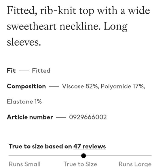 H&M | Sweetheart Neckline Sweater - Picture 5 of 5